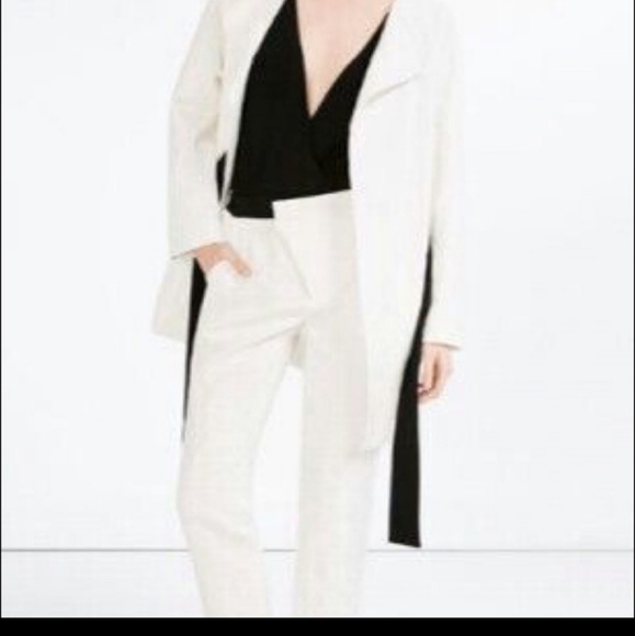NWT Zara Textured White Coat - Picture 3 of 8